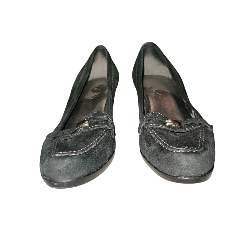 Talbots Suede Heeled Loafers - Picture 4 of 8